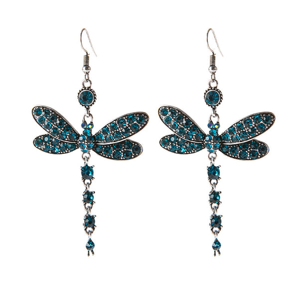 Dragonfly Crystal Earrings