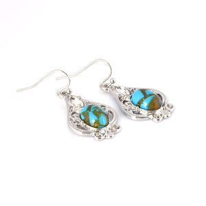 Retro Water Drop Turquoise Earrings