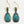 Vintage Rounded Turquoise Stone Earrings