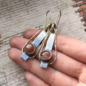 Cat's Eye Alloy Earrings