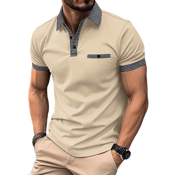 Men's Summer Colorblock Polo Short Sleeve Shirt