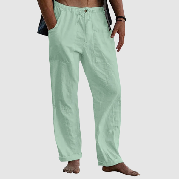 Men's linen beach casual loose-fitting pants