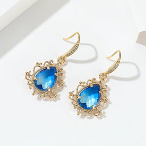 Zircon Blue Crystal Earrings