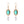 Green Crystal Glass Earrings