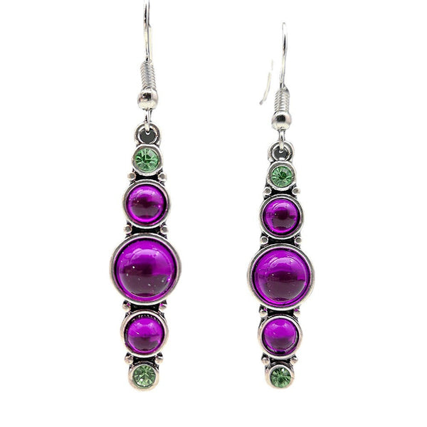 Purple gemstone earrings