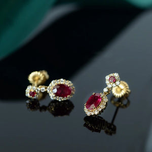 Light Luxury Ruby Earrings