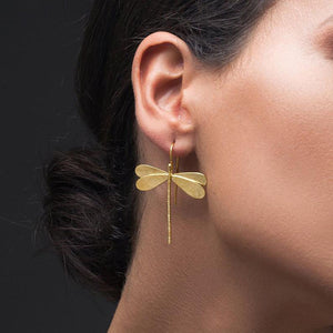 Minimalist dragonfly earrings