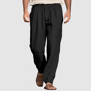 Gentleman's casual cotton linen pants