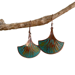 Leaf Plant Vein Pendant Earrings