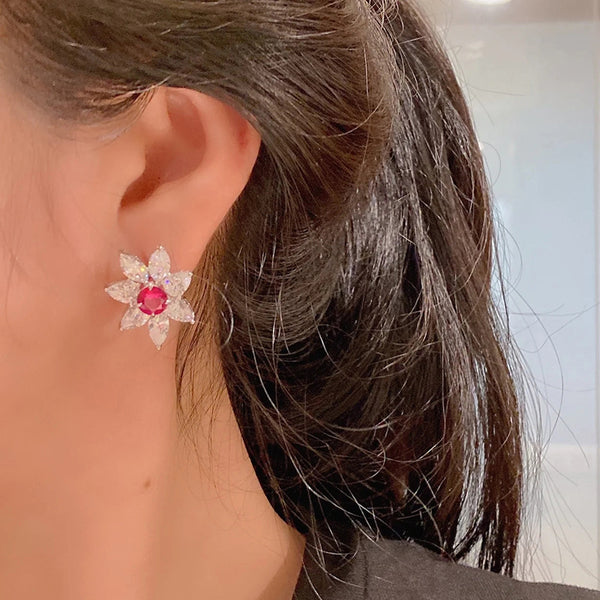 Sparking Flower Earrings