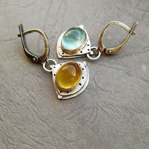 Cat's Eye Stone Earrings