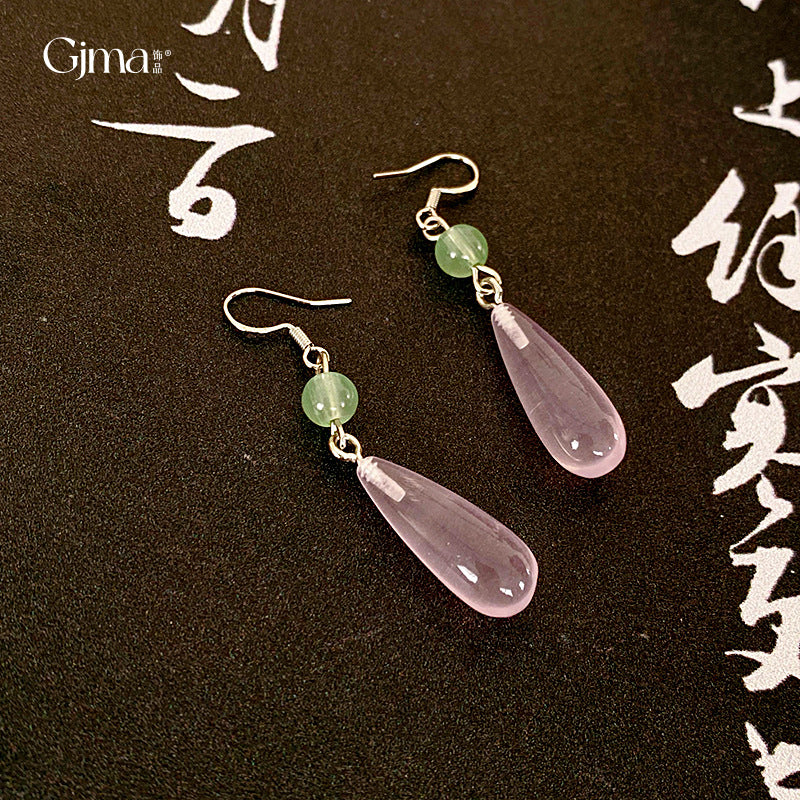 Resin Water Droplet Earrings