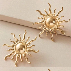 Vintage Golden Solar Earrings