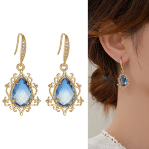 Zircon Blue Crystal Earrings