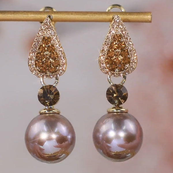 Champagne Pearl Earrings