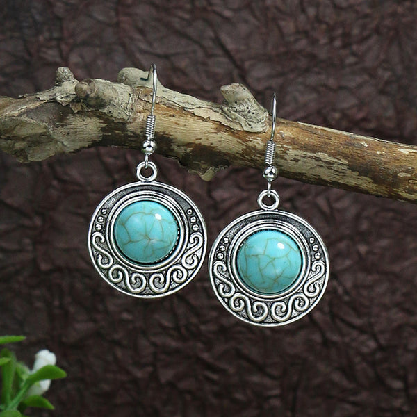 Vintage Bohemian Turquoise Earrings