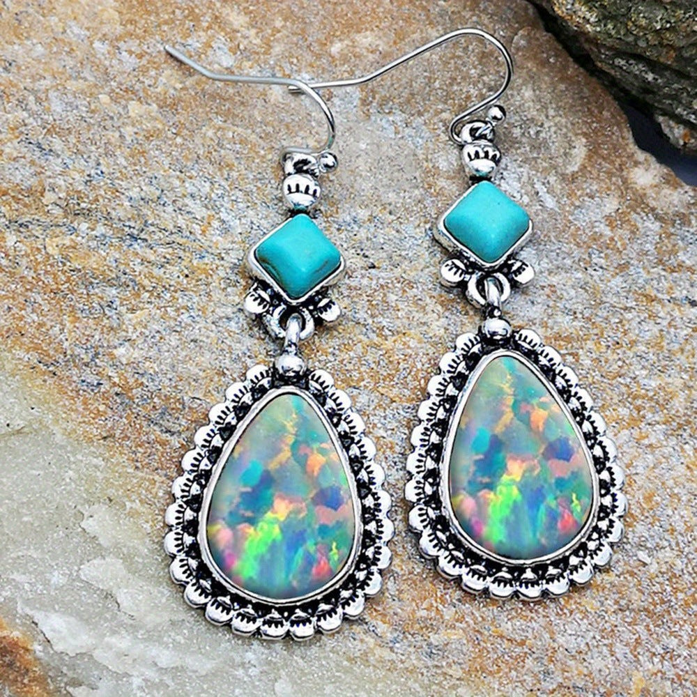 Turquoise pendant earrings