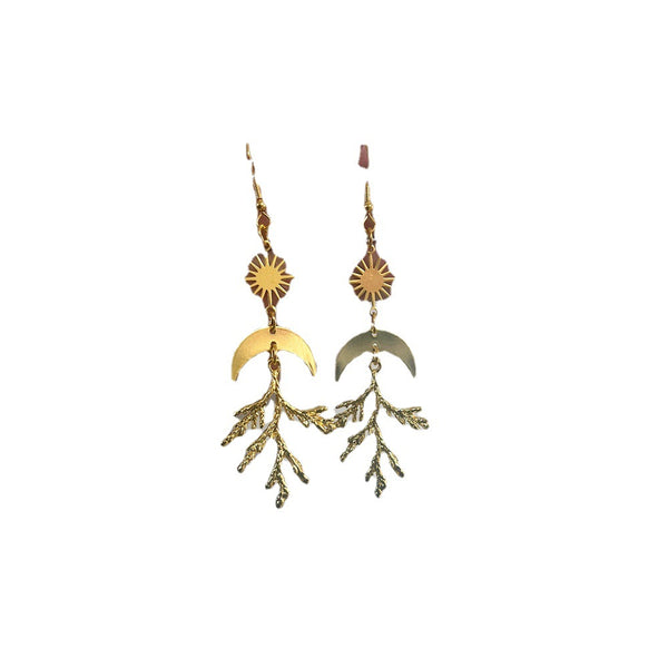 Hollow Tassel Pendant Earrings