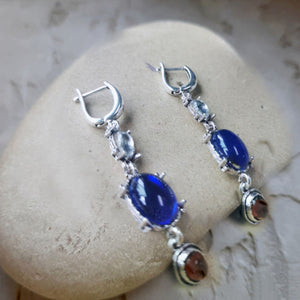 Retro Oval Moonstone  Earrings