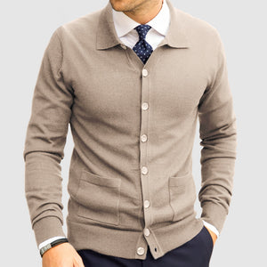 Gentleman's Lapel Knit Cardigan