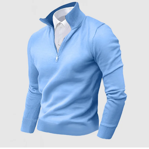 Gentleman's Business Three-Quarter Zip Sweater