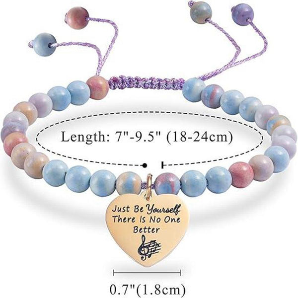 【New Hot】Rainbow Natural Stone Bracelet, Just Be Yourself, Simple and Cute Style, Perfect for Gifting, A Lovely Gift for Girls. Suitable For Daily Wear Or As Gifts, Mother's Day Special Recommendation