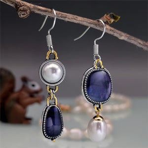 Vintage Natural Blue Stone Earrings