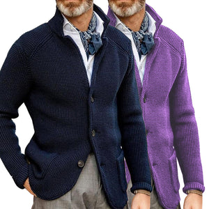 Men's long sleeve thickened cardigan warm casual jacket