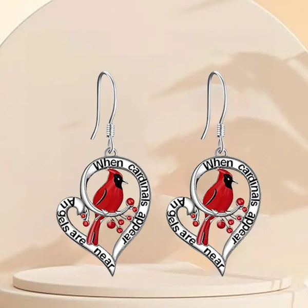 Red Bird Love Earrings