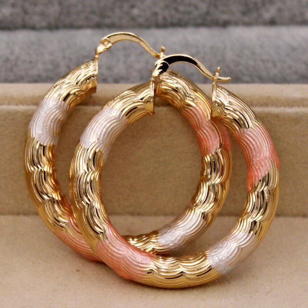 Leverback Hoop Earrings Chunky O-shaped Tiny Earrings