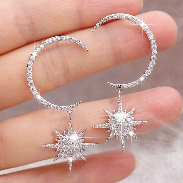 Vintage Moon & Star Earrings