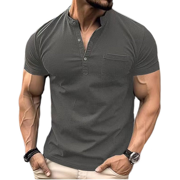 Men's Casual Short Sleeve Pocket Business POLO