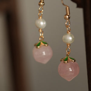 Peach Agate Earrings