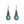 Vintage Crystal Turquoise Earring Set