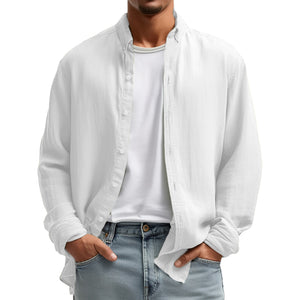 Men's Casual Premium Cotton Long Sleeve Shirt