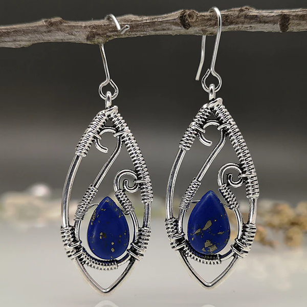 Vintage Blue Stone Earrings