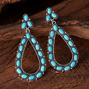 Retro Geometric Teardrop Shaped Earrings