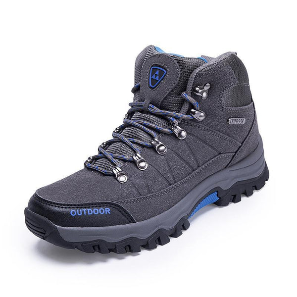 Autumn and winter warm high top outdoor shoes men's hiking shoes large size wear-resistant hiking shoes men