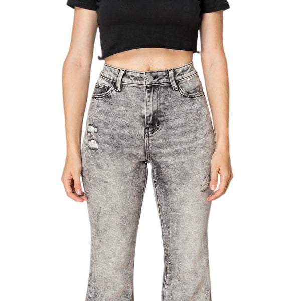 Mid Rise Wide Leg Baggy Flare Jeans OSF1133