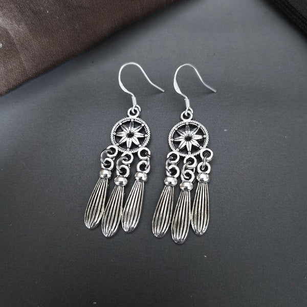 Vintage Silver  Leaf Earrings