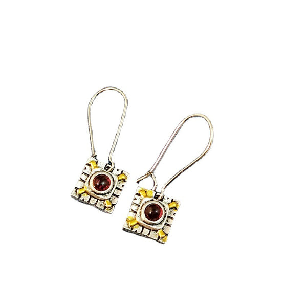 Retro Ruby Earrings