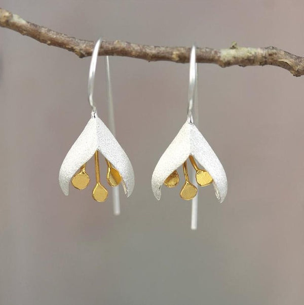 Horseshoe Flower Earrings