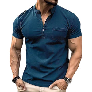 Men's Casual Short Sleeve Pocket Business POLO