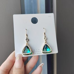 Vintage triangular long earrings