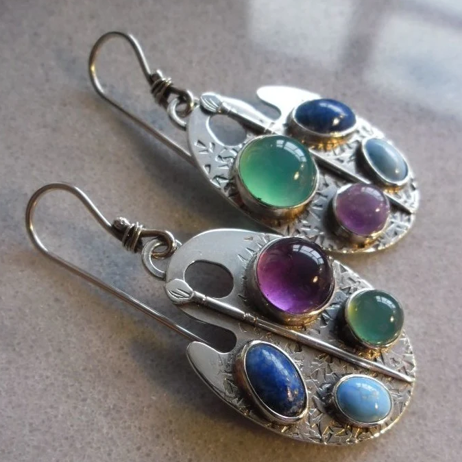 Vintage Colorful Earrings