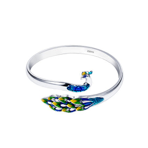 Colorful Peacock Dropping Oil Female Bracelet