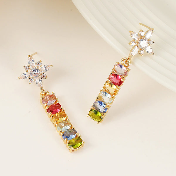 Water Droplet Shaped Flower Earrings