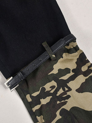 Camouflage Jacket & Pants Denim Set