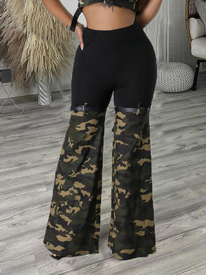 Camouflage Jacket & Pants Denim Set