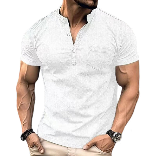 Men's Casual Short Sleeve Pocket Business POLO